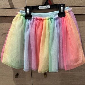 Rainbow Glitter Tulle Skirt for Girls